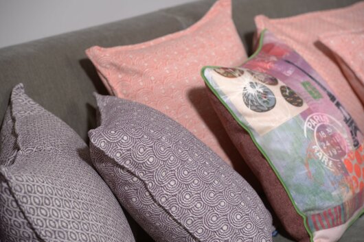 H.O.C.K. Ivy Kissen 60x40cm mit Biese lila col. 002