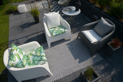 H.O.C.K. Caribe Outdoor Sitzkissen BLISS 45x45x6cm weiß