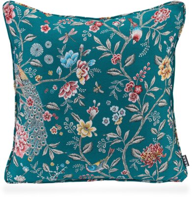 H.O.C.K. Sina Kissen mit Keder 45x45cm floral petrol