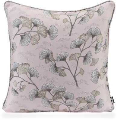 H.O.C.K. Gingko Kissen mit Keder 45x45cm rosa silber