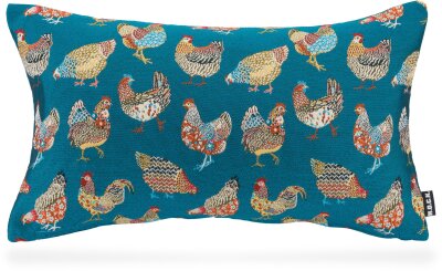 H.O.C.K. Paulette Chicken Kissen 50x30cm blau