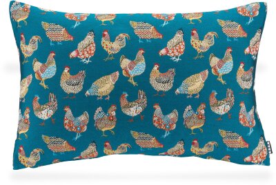 H.O.C.K. Paulette Chicken Kissen 60x40cm blau