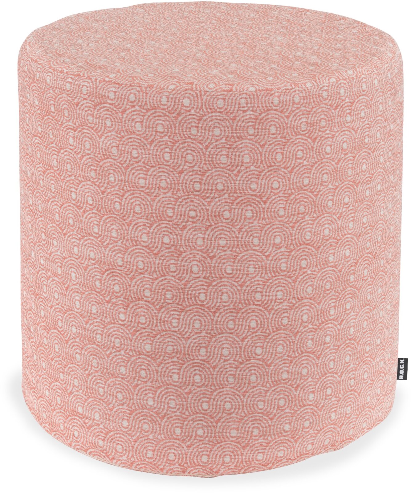 H.O.C.K. Ivo Hocker Pouf Ø45x45cm rund coral / orange col. 900