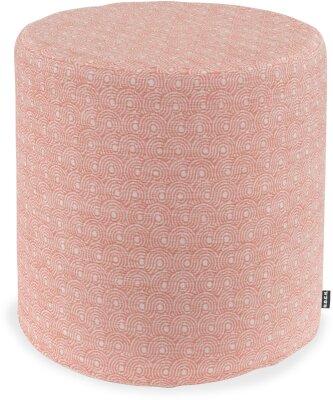 H.O.C.K. Ivo Hocker Pouf Ø45x45cm rund coral /...