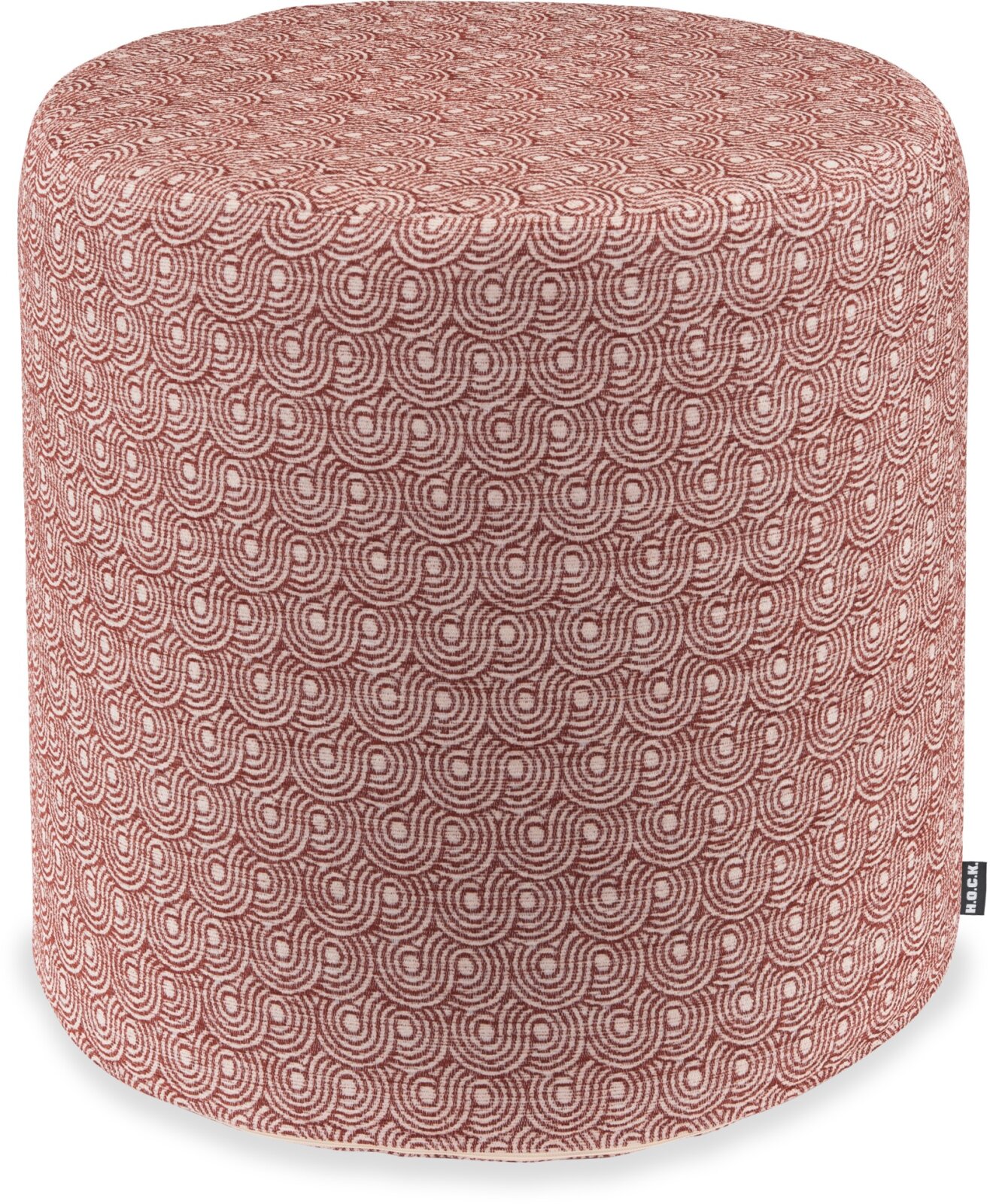 H.O.C.K. Ivo Hocker Pouf Ø45x45cm rund rot / bordeaux col. 304