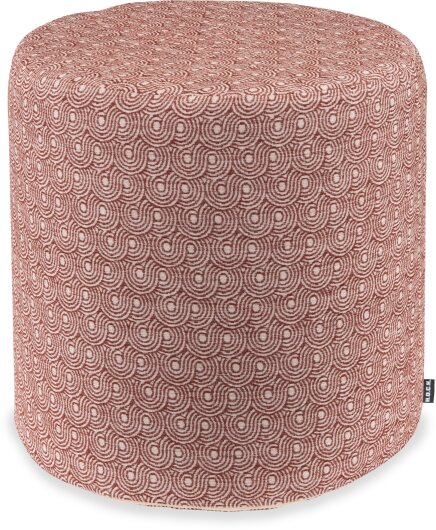 H.O.C.K. Ivo Hocker Pouf Ø45x45cm rund rot / bordeaux col. 304