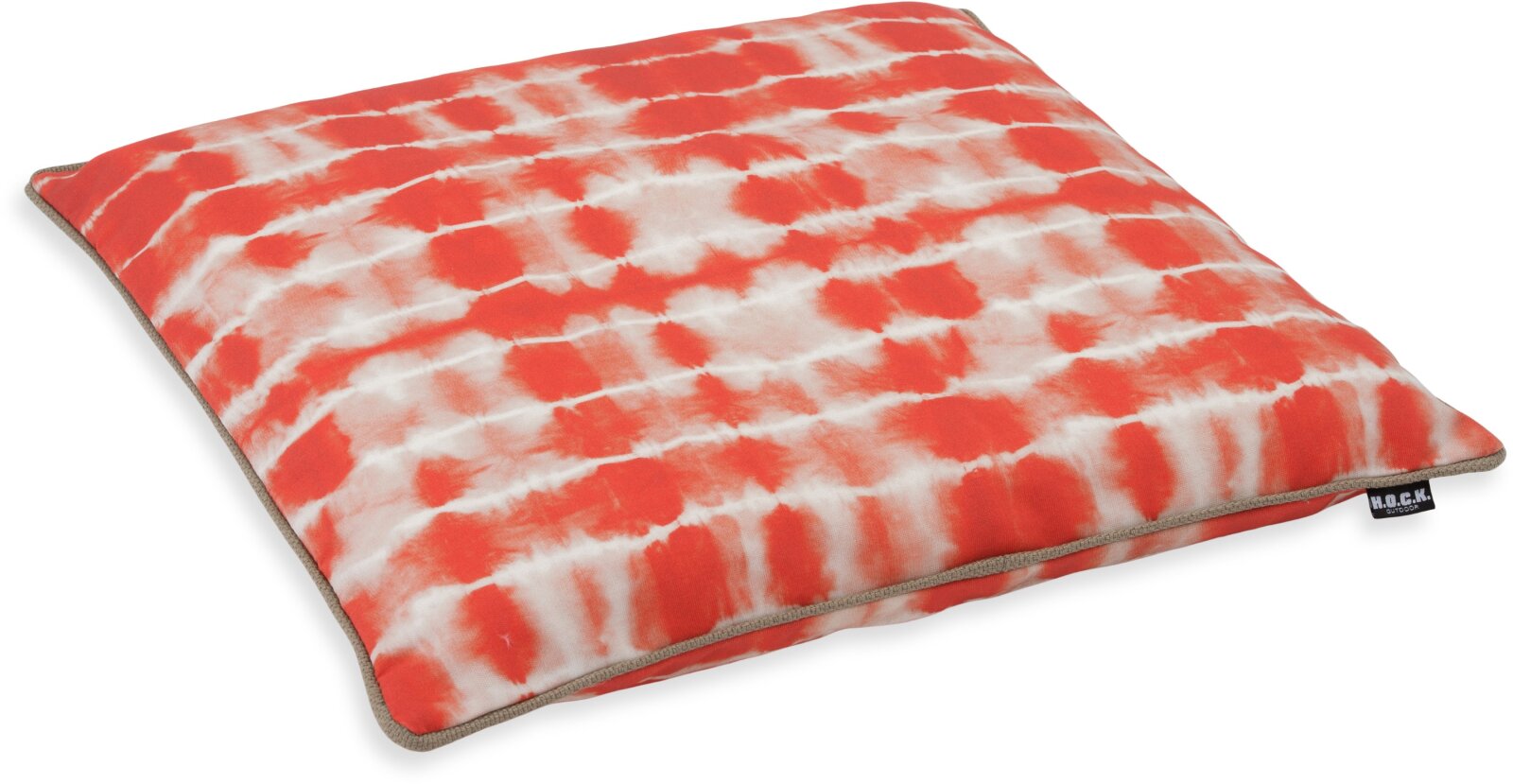H.O.C.K. Badu Batik Midnight Outdoor Sitzkissen mit Keder BLISS 45x45x6cm col. 21 orange