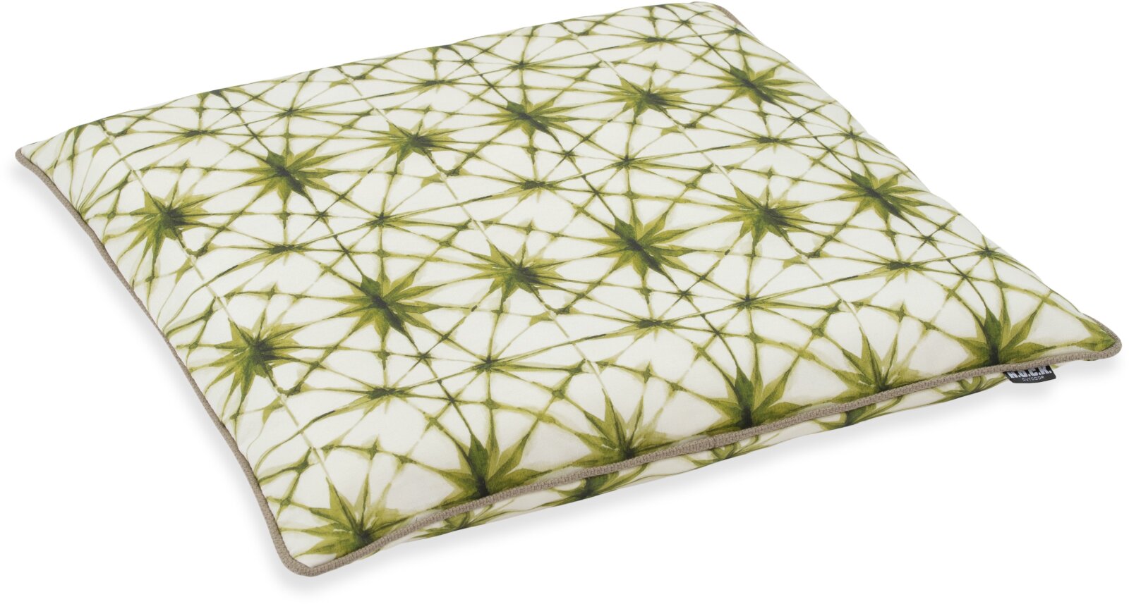 H.O.C.K. Badu Batik Saphire Outdoor Sitzkissen mit Keder BLISS 45x45x6cm col. 08 grün