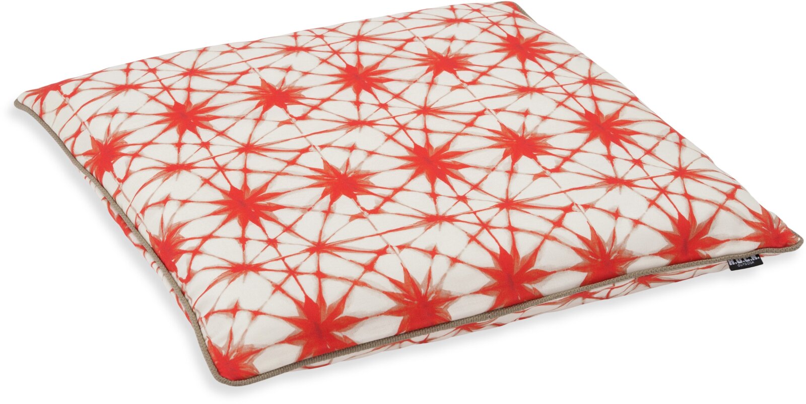 H.O.C.K. Badu Batik Saphire Outdoor Sitzkissen mit Keder BLISS 45x45x6cm col. 20 orange