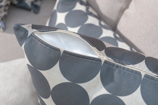 H.O.C.K. Circle Kissen 50x30cm Kreise schwarz-taupe col. 24