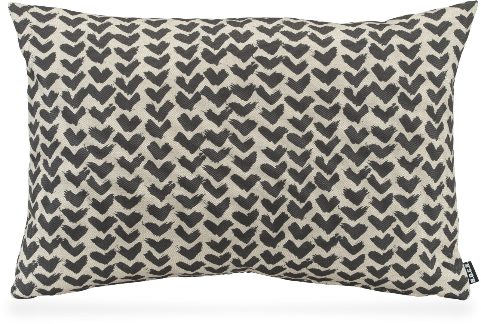H.O.C.K. Black Heart Kissen 60x40cm Herzen schwarz-taupe col. 24