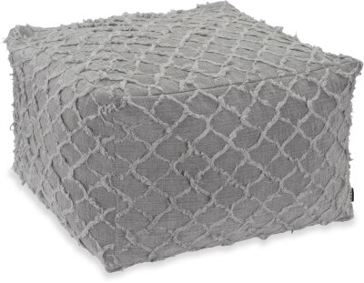 H.O.C.K. Nuvole Bean Cube Hocker Pouf 55x55x35cm grau...