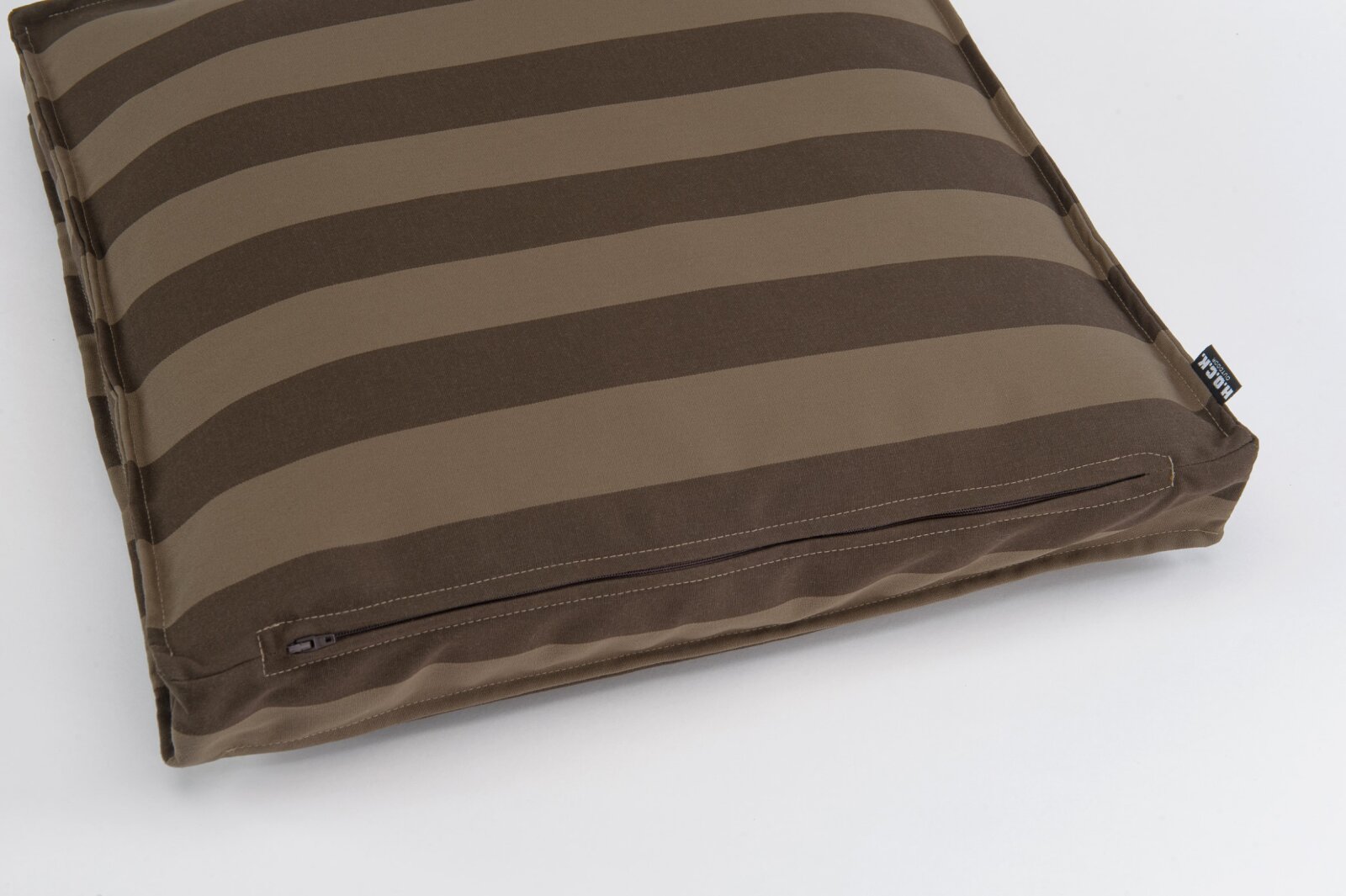 H.O.C.K. Classic Streifen Outdoor Sitzkissen 50x50x5cm tabacco