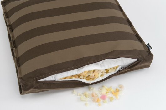 H.O.C.K. Classic Streifen Outdoor Sitzkissen 50x50x5cm tabacco