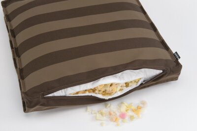 H.O.C.K. Classic Streifen Outdoor Sitzkissen 50x50x5cm tabacco