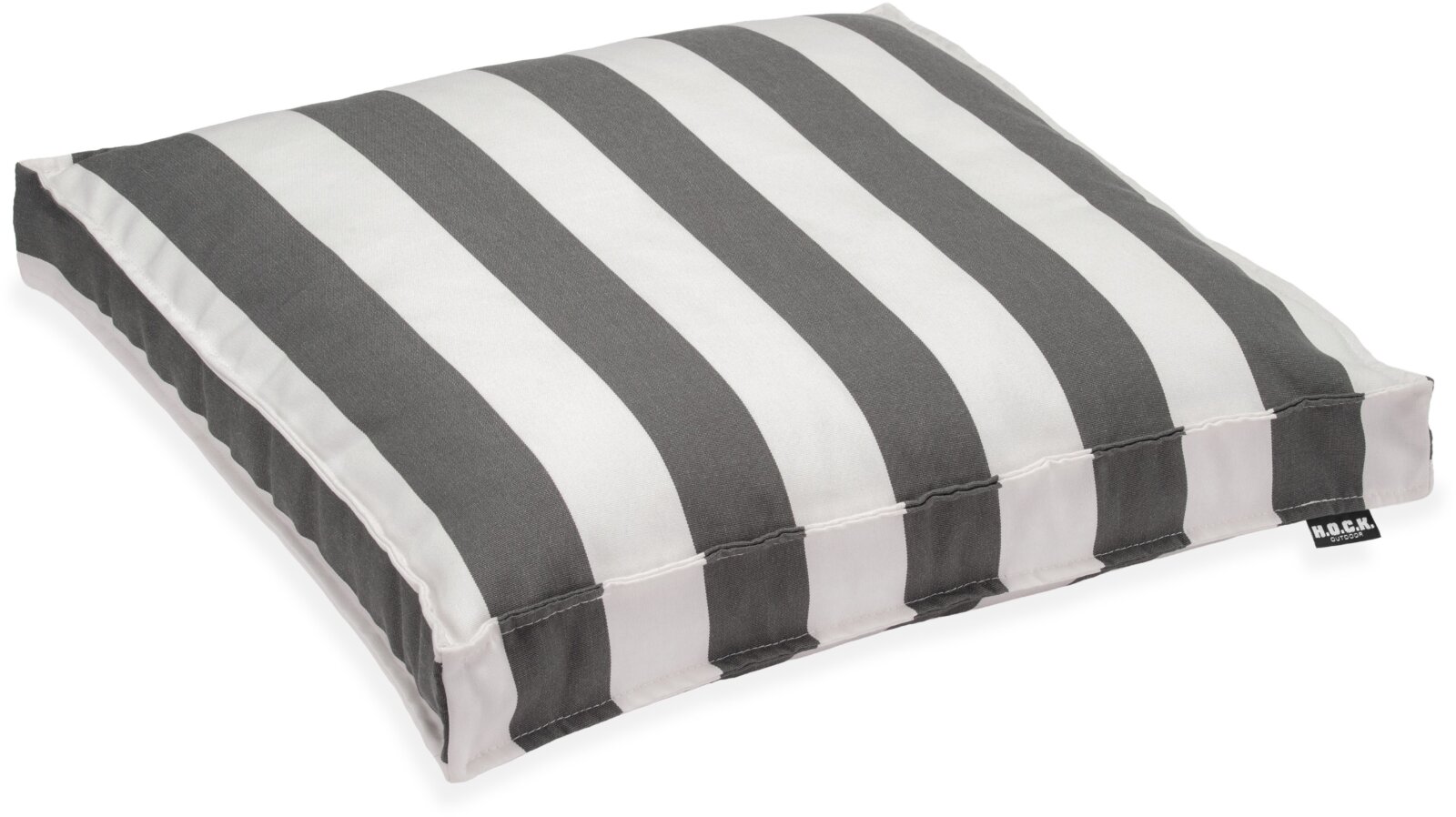 H.O.C.K. Classic Streifen Outdoor Sitzkissen 50x50x5cm grau