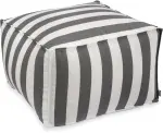 H.O.C.K. Classic Streifen Bean Cube Hocker Pouf 55x55x35cm hellgrau