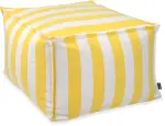 H.O.C.K. Classic Streifen Bean Cube Hocker Pouf 55x55x35cm gelb