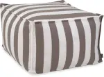 H.O.C.K. Classic Streifen Bean Cube Hocker Pouf 55x55x35cm taupe
