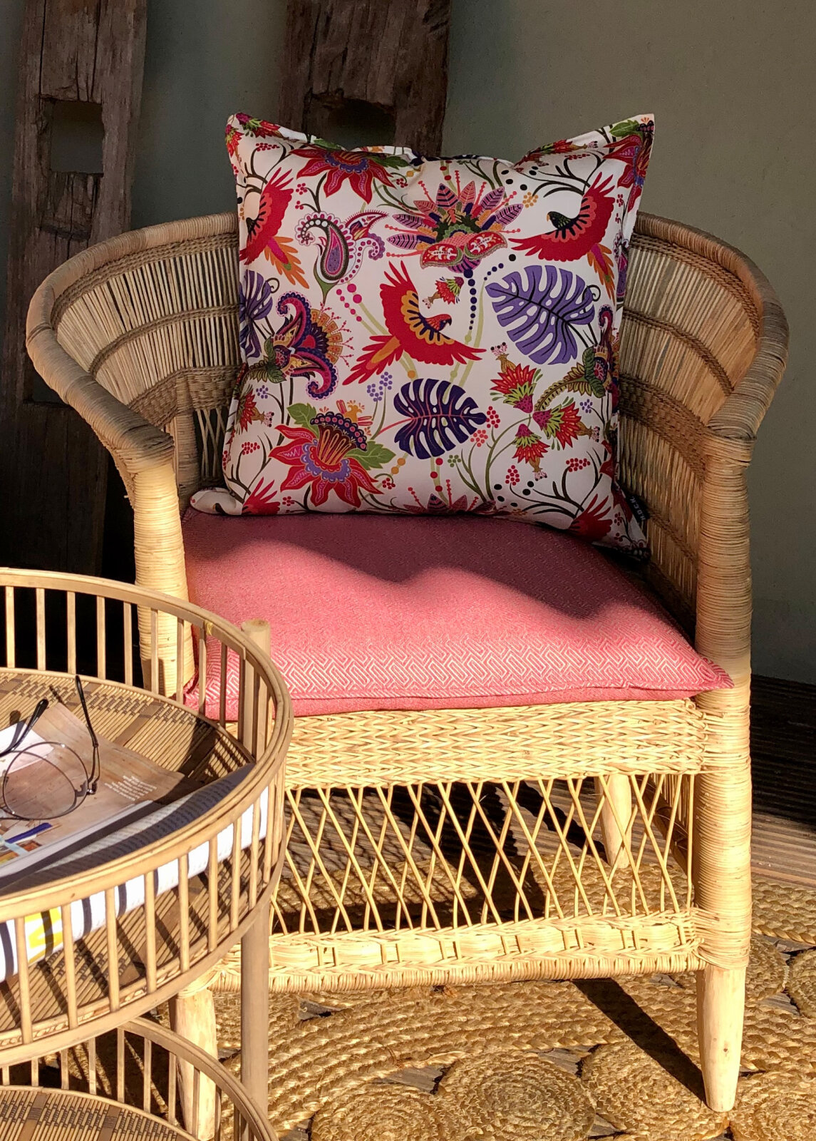 H.O.C.K. Leila Garden Outdoor Sitzkissen mit Biese BLISS 45x45x6cm