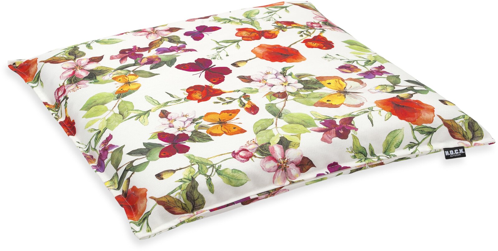 H.O.C.K. Sweet Butterfly Outdoor Sitzkissen mit Biese Schmetterling-Motiv BLISS 45x45x6cm