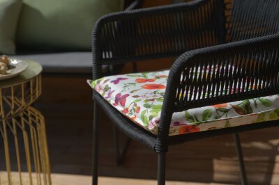H.O.C.K. Sweet Butterfly Outdoor Sitzkissen mit Biese Schmetterling-Motiv BLISS 45x45x6cm
