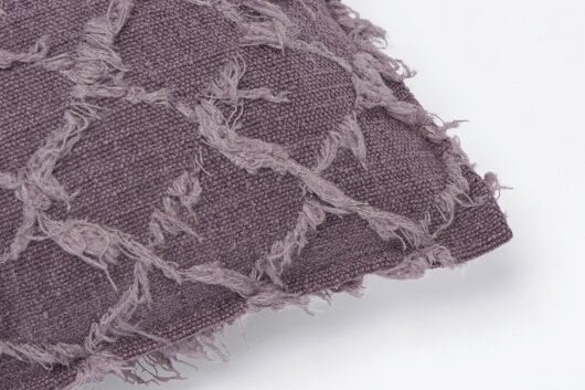 H.O.C.K. Nuvole Kissen 60x60cm brombeer col. 003 mit Fransen