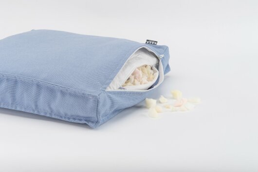 H.O.C.K. Caribe Outdoor Sitzkissen CLOU 50x50x5cm hellblau celeste light blue