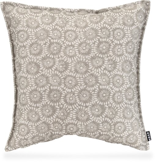 H.O.C.K. Yuno Outdoor Kissen mit Biese 45x45cm taupe - hellgrau col. 01 geblümt malle