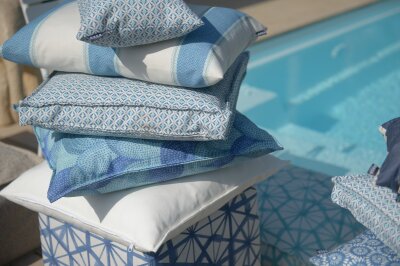 H.O.C.K. Forna Outdoor Kissen 60x40cm blau col. 04 malle