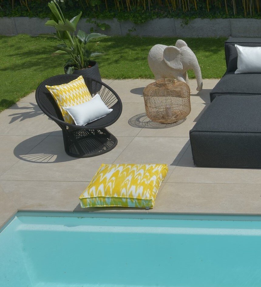 H.O.C.K. Amarador Outdoor Sitzkissen Palettenkissen Bodenkissen BODO 60x60x10cm gelb col. 05