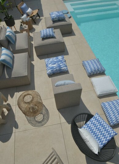 H.O.C.K. Amarador Outdoor Sitzkissen Palettenkissen Bodenkissen BODO 60x60x10cm blau col. 03
