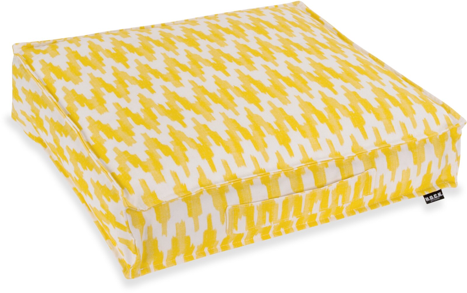 Outdoor Sitzkissen 40x40cm - Gelb Mit Streifen Design