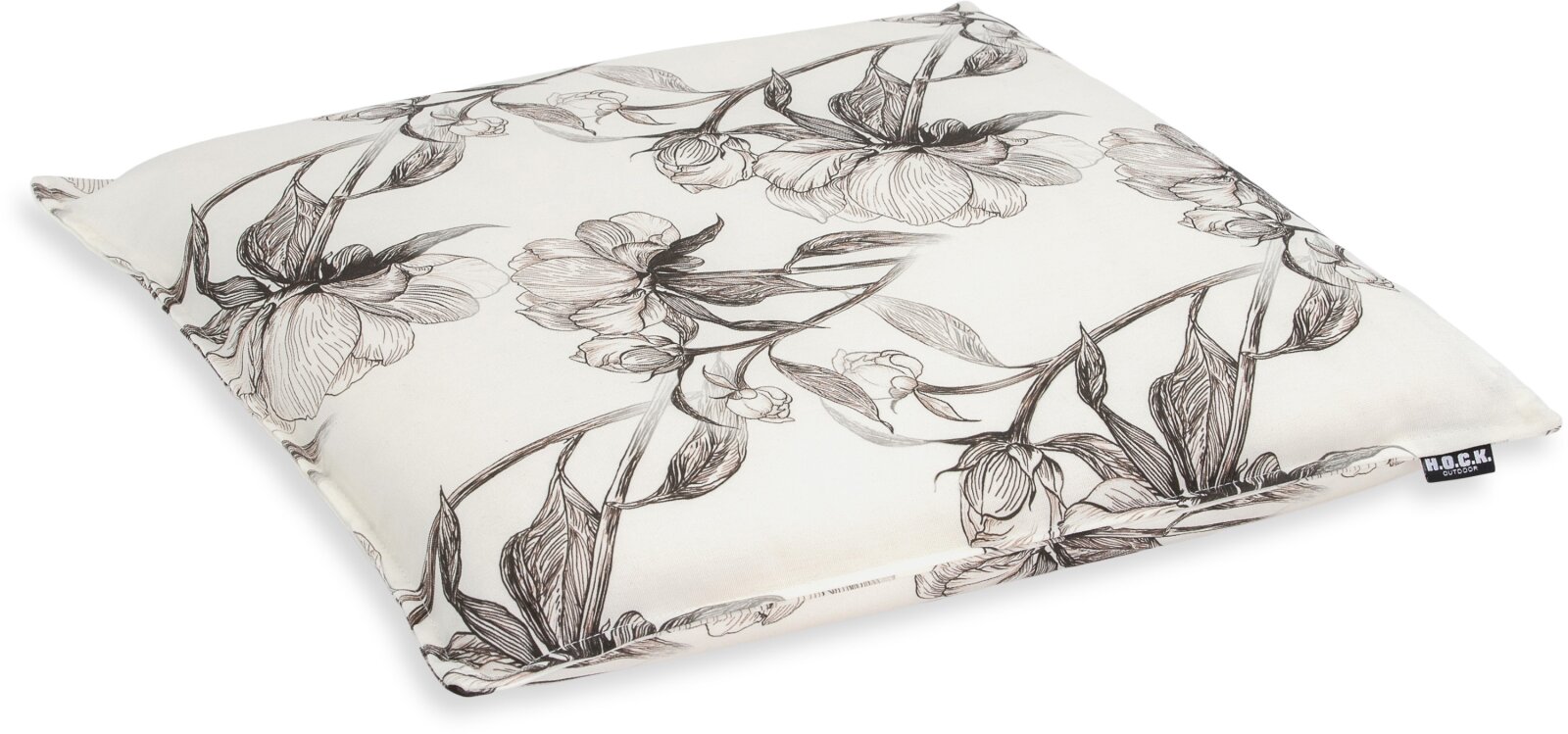 H.O.C.K. Fleur de noir Outdoor Sitzkissen mit Biese BLISS 45x45x6cm anthrazit