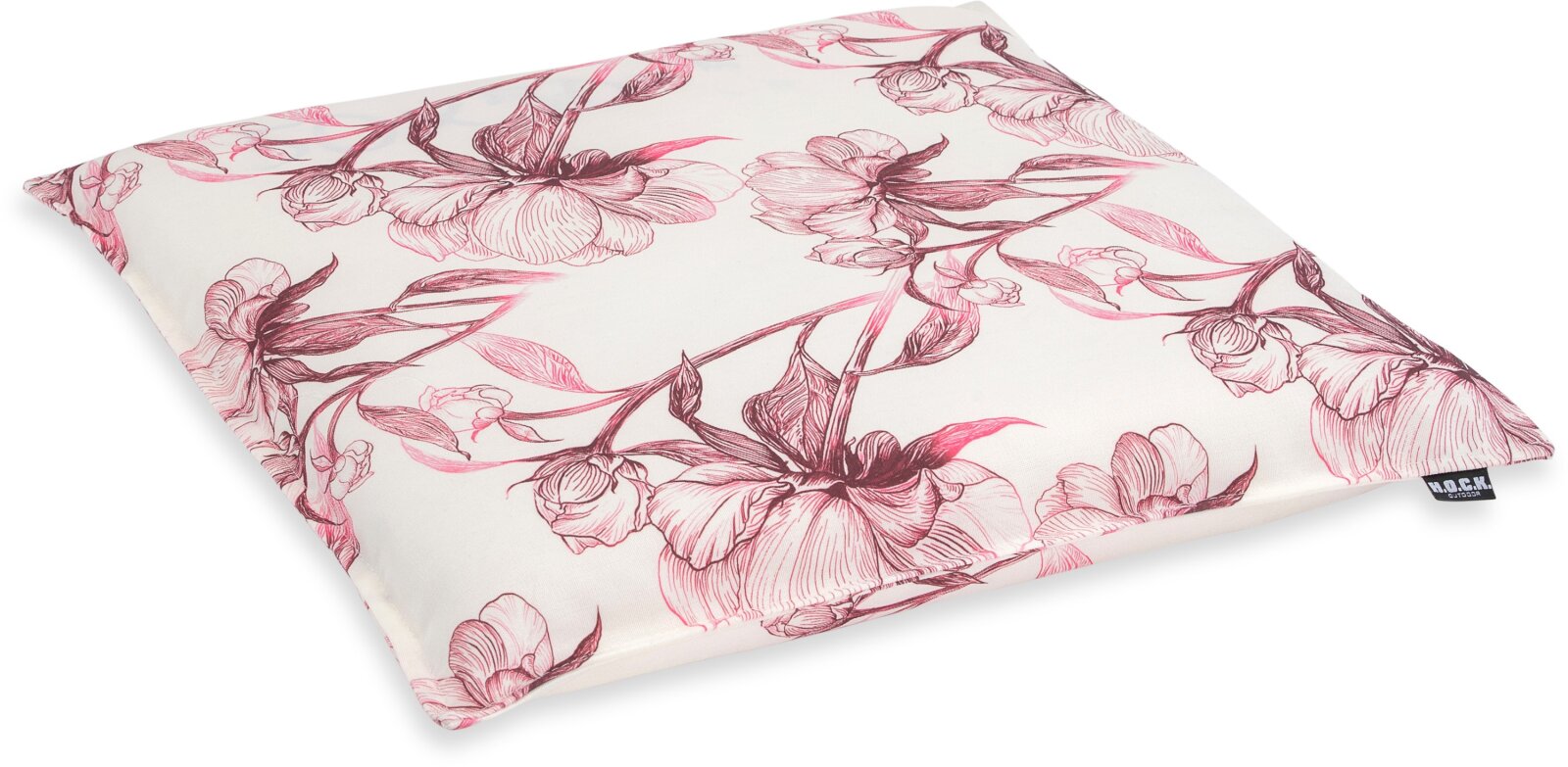 H.O.C.K. Fleur de fuchsia Outdoor Sitzkissen mit Biese BLISS 45x45x6cm pink
