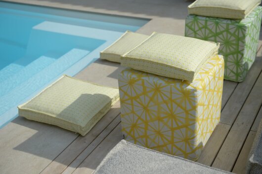 H.O.C.K. Kami Outdoor Bodenkissen 60x60x10cm gelb col. 06 malle