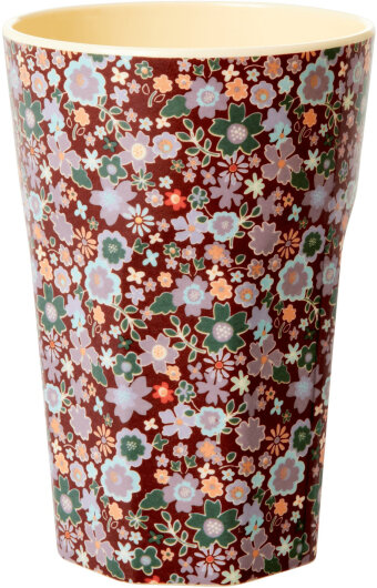 RICE Melamine Cup Tasse Becher Herbst Print braun Fall Floral