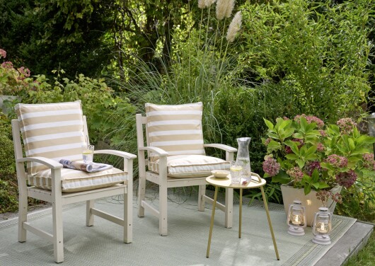 H.O.C.K. Classic Streifen Outdoor Sitzkissen 50x50x5cm in verschiedenen Farben