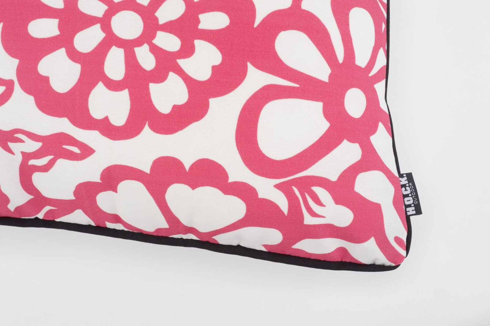 H.O.C.K. Paloma Outdoor Kissen mit Keder 50x50cm floral pink