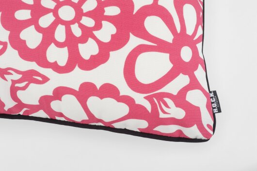 H.O.C.K. Paloma Outdoor Kissen mit Keder 50x50cm floral pink
