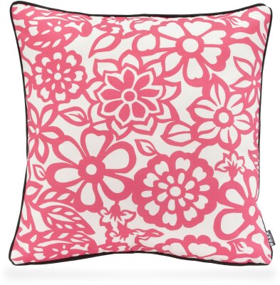 H.O.C.K. Paloma Outdoor Kissen mit Keder 50x50cm floral pink