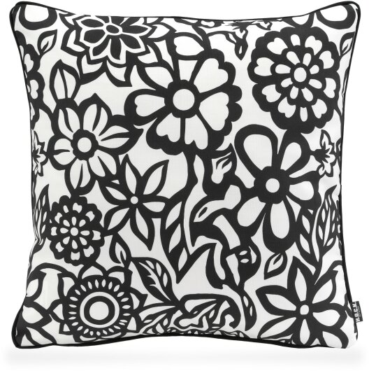 H.O.C.K. Paloma Outdoor Kissen mit Keder 50x50cm floral schwarz