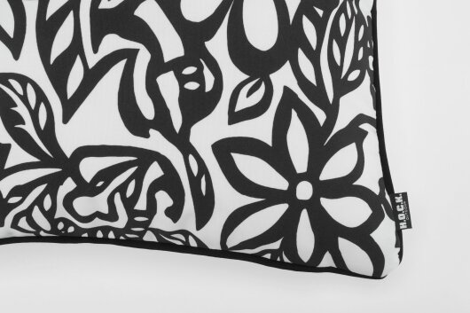 H.O.C.K. Paloma Outdoor Kissen mit Keder 50x50cm floral schwarz