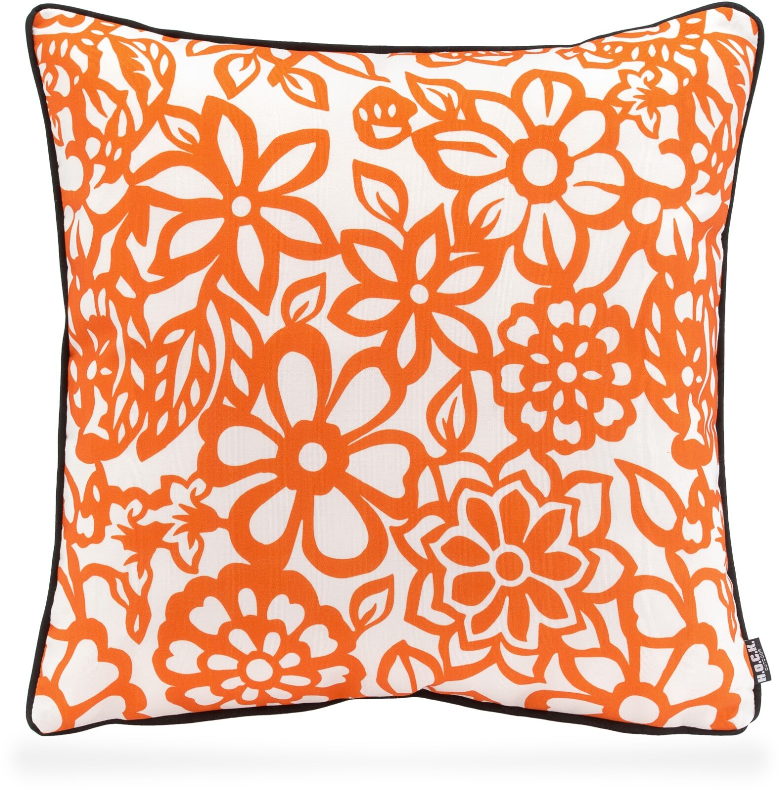 H.O.C.K. Paloma Outdoor Kissen mit Keder 50x50cm floral orange