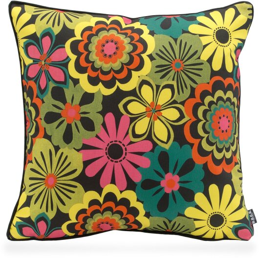 H.O.C.K. Luciana Outdoor Kissen mit Keder 50x50cm floral bunt