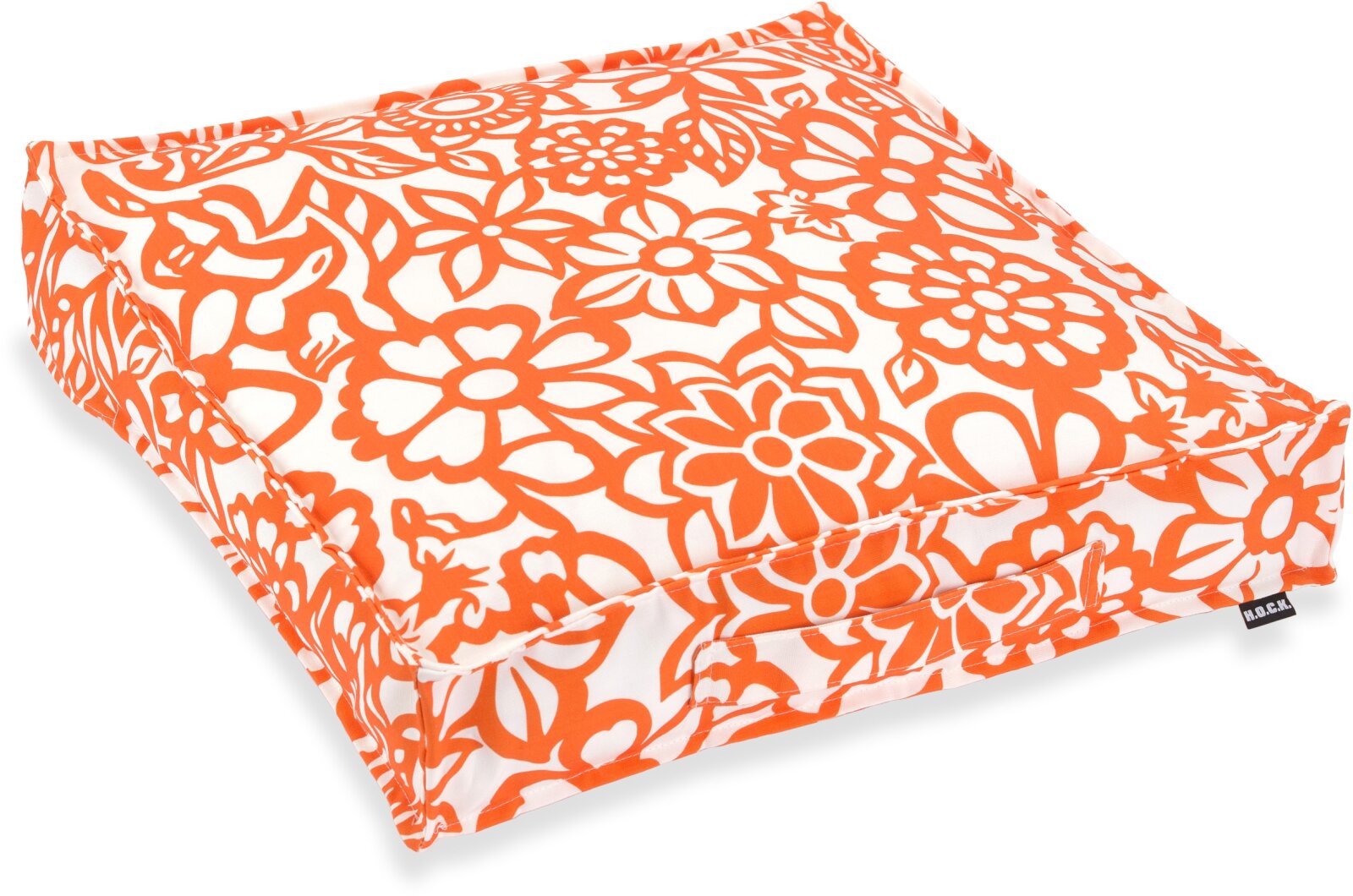 H.O.C.K. Paloma Outdoor Matratzenkissen 50x50x10cm floral orange