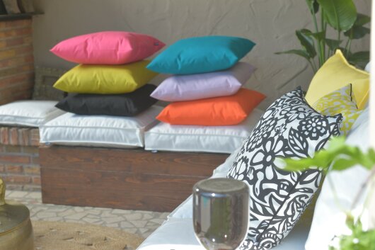 H.O.C.K. Paloma Outdoor Kissen 50x30cm floral schwarz