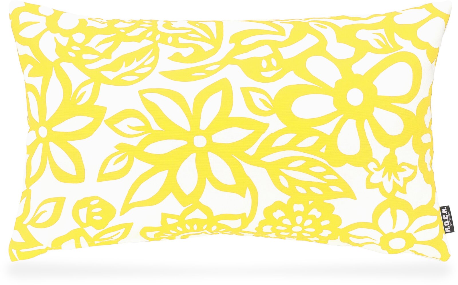 H.O.C.K. Paloma Outdoor Kissen 50x30cm floral gelb