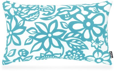 H.O.C.K. Paloma Outdoor Kissen 50x30cm floral türkis