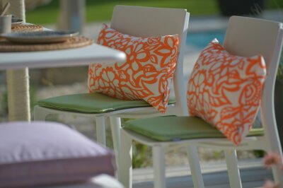 H.O.C.K. Paloma Outdoor Kissen 50x30cm floral orange